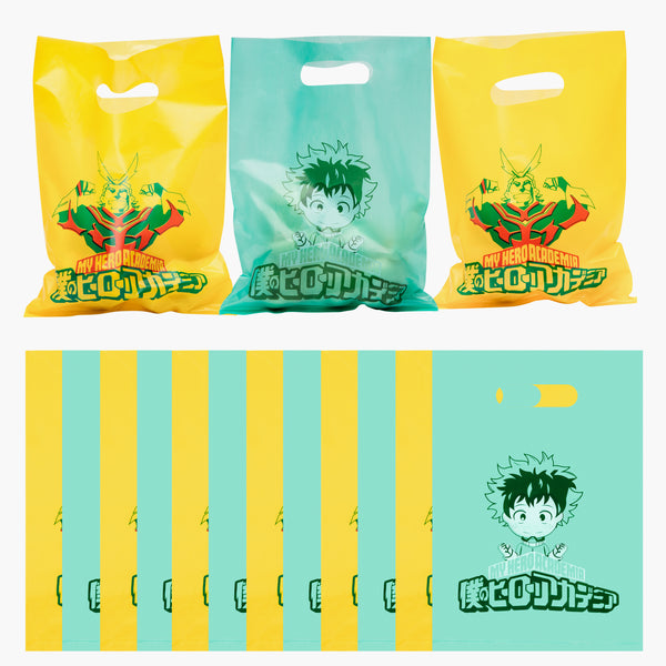 60Pcs My Hero Academia Favor Goodies Bags My Hero Party Favor Theme Candy Treat Bags Goodies Loot Bags Party Supplies Birthday Party Pack Gift Bags Rewards Gift Storage Bags for Kids